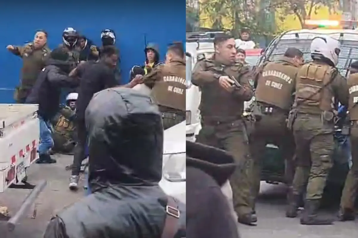 Agresión a Carabineros en Barrio Franklin, Redes Sociales