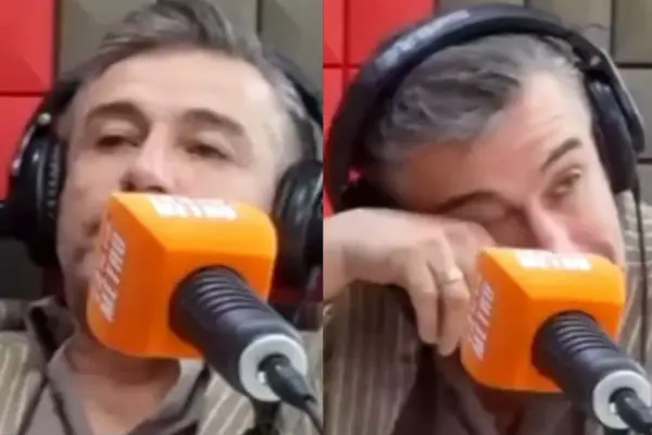 Fernando Solabarrieta se emocionó en radio La Metro ,Captura