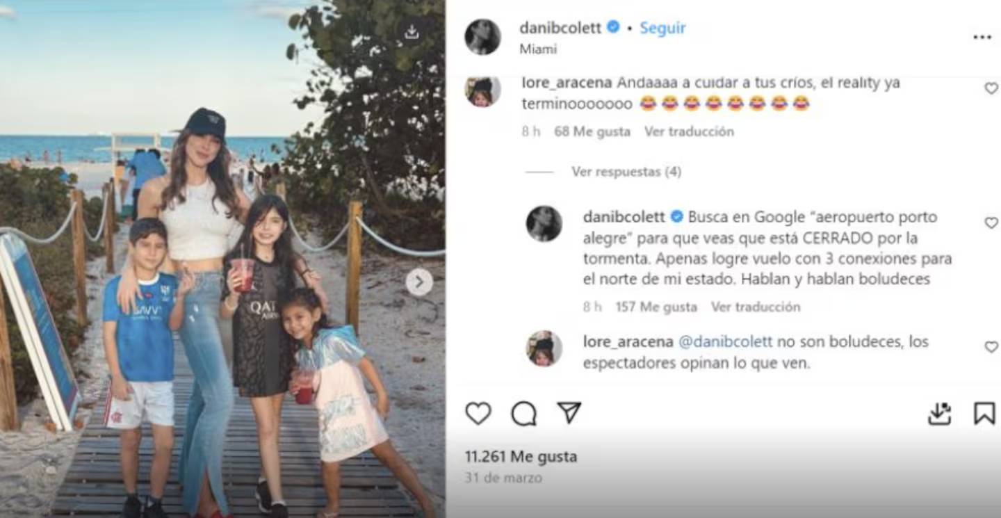 Daniela Colett reaccionó a las críticas - Instagram