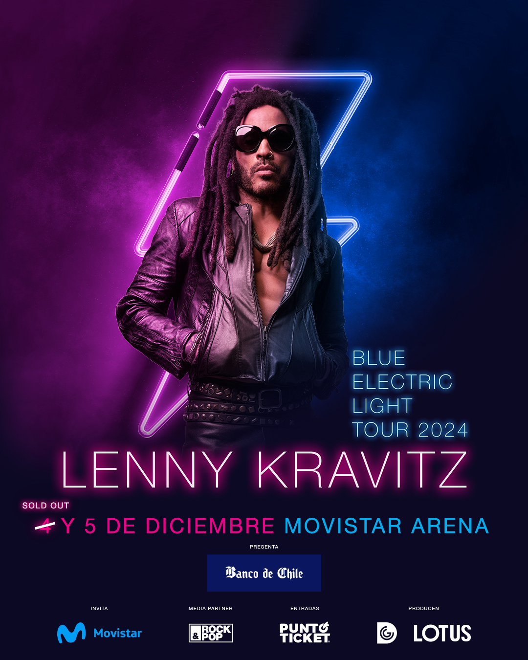 Lenny Kravitz, segunda fecha en Chile  - Lotus