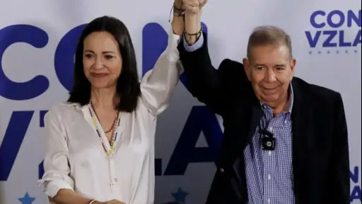 Corina Machado y Edmundo González