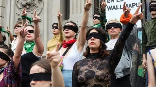 El colectivo Las Tesis hizo un llamado a manifestarse, Agencia Uno