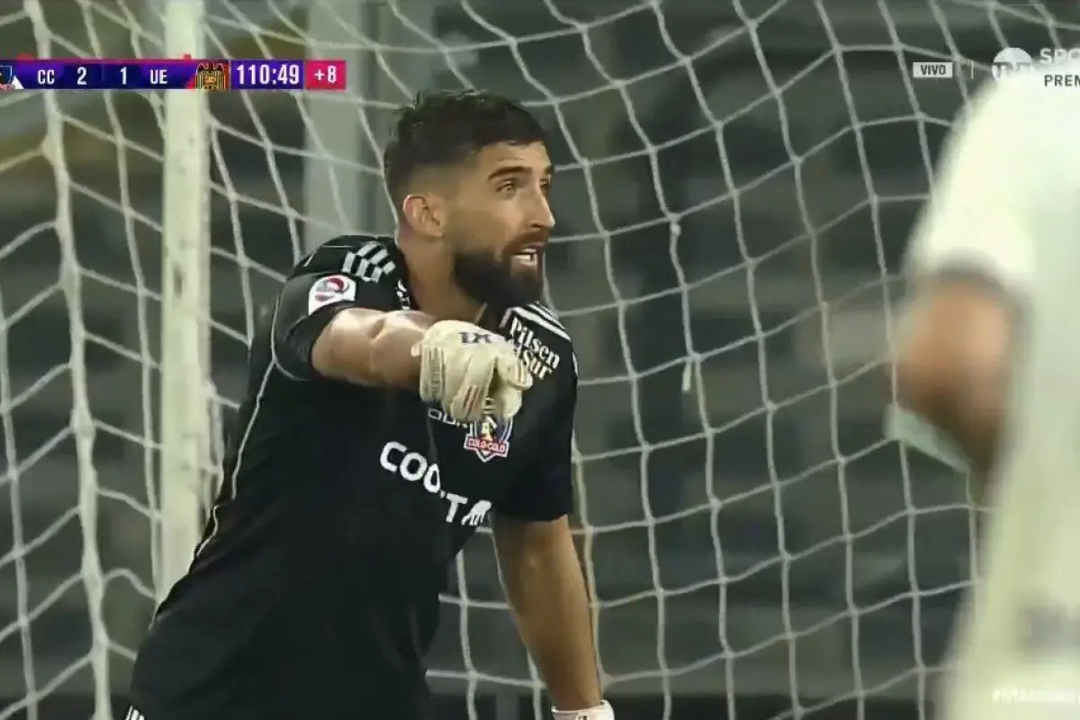 Emiliano Amor al arco en Colo Colo, Captura de pantalla