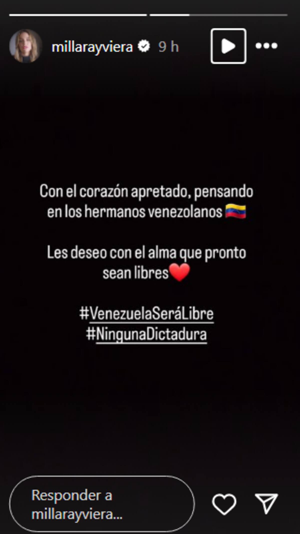 Reacción de Millaray Viera - Millaray Viera | Instagram