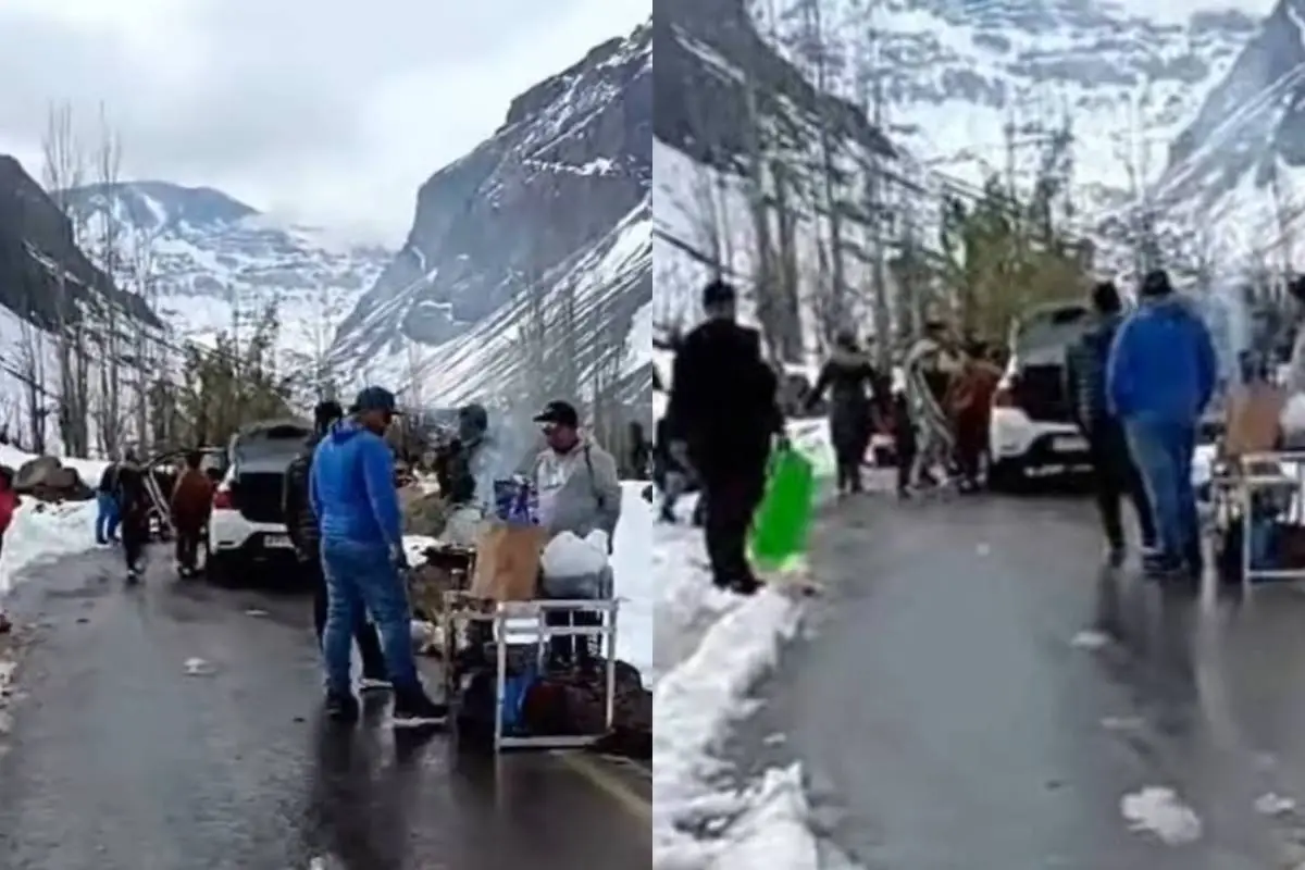 Polémico carrete en el Cajón del Maipo , Captura de redes sociales