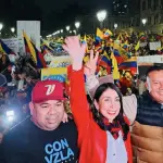 Karla Rubilar y Mario Desbordes acudieron a la manifestación, Instagram