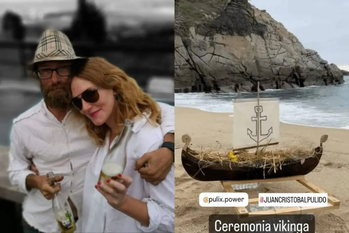 La sentida despedida con un funeral vikingo al hermano de Catalina Pulido, Captura de redes sociales