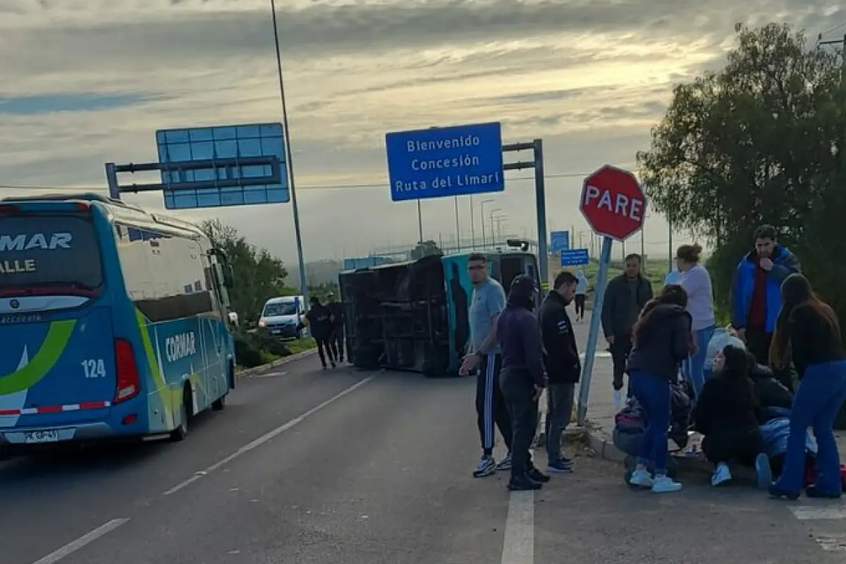 Accidente de bus en Ovalle , Captura de redes sociales