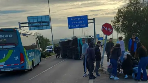 Accidente de bus en Ovalle , Captura de redes sociales