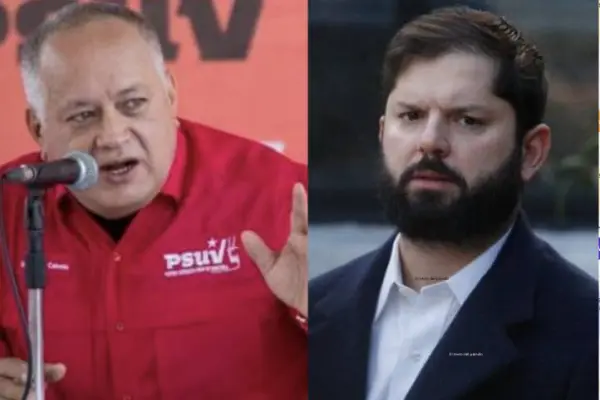 Diosdado Cabello y Gabriel Boric