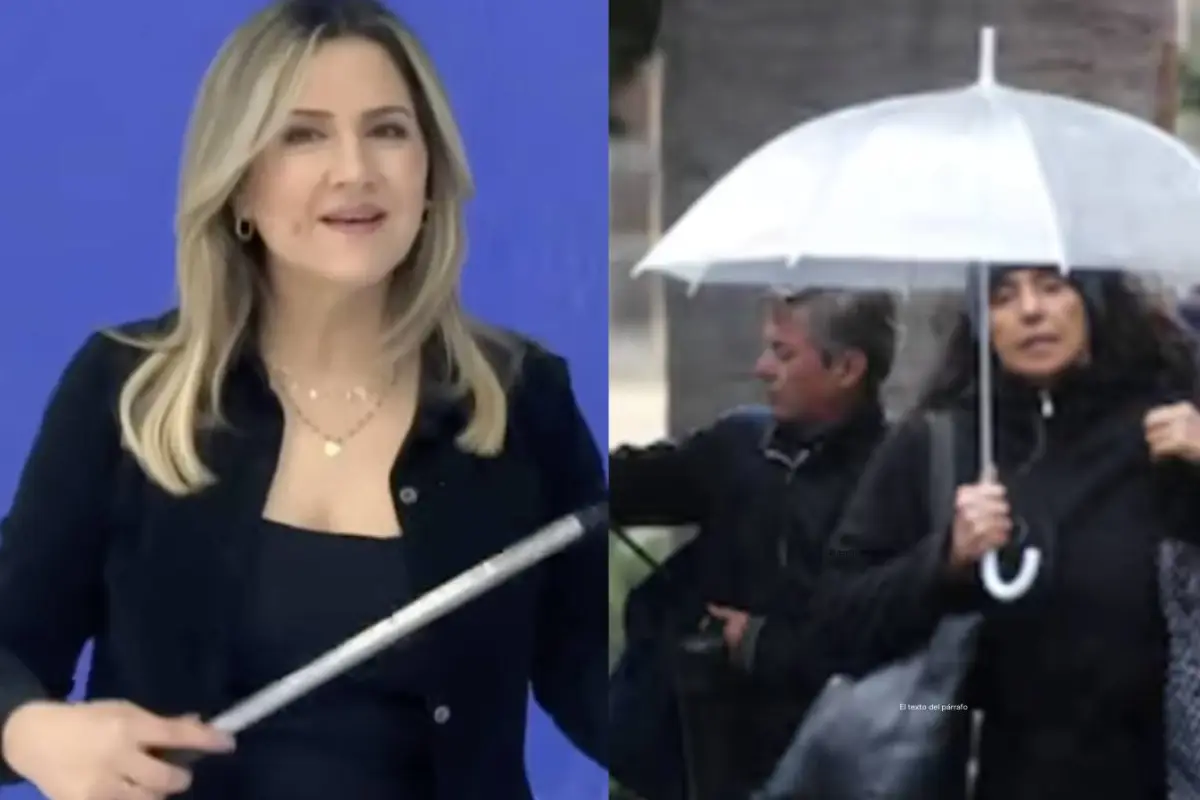 Michelle Adam y lluvia en Santiago