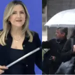 Michelle Adam y lluvia en Santiago