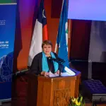 Michelle Bachelet estuvo presente en la ceremonia del 43° aniversario de la UTEM, Juan Pablo Carmona