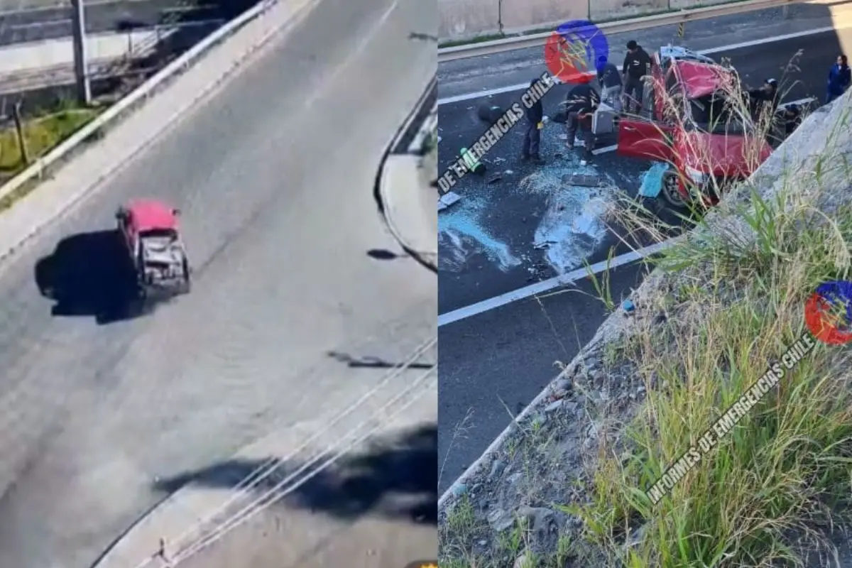 La camioneta cayó sobre la autopista, Captura