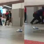 Registran violento turbazo en supermercado de Quilpué, Captura de redes sociales