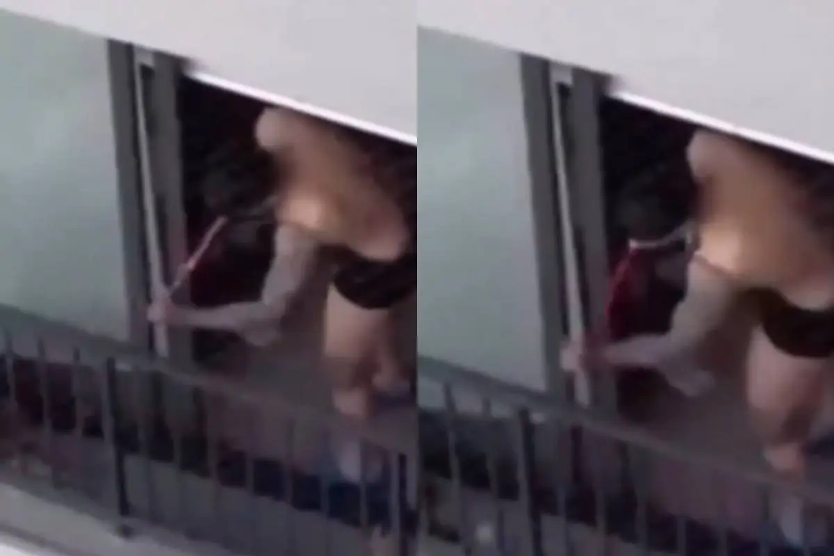 Agresión de joven a su perrito, Captura 