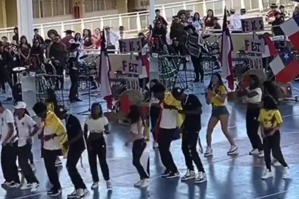 Baile colombiano por fiestas patrias genera ola de reacciones en redes sociales ,Captura de redes sociales