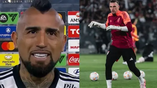 Arturo Vidal fue figura ante River Plate, Captura