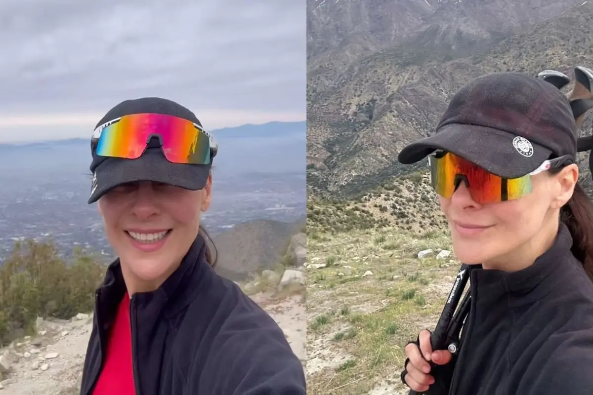 Tonka Tomicic en la punta del cerro, Instagram