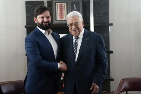 Encuentro entre el Presidente Boric y Mahmoud Abbas, Presidente de Palestina ,Gabriel Boric | Cuenta de X