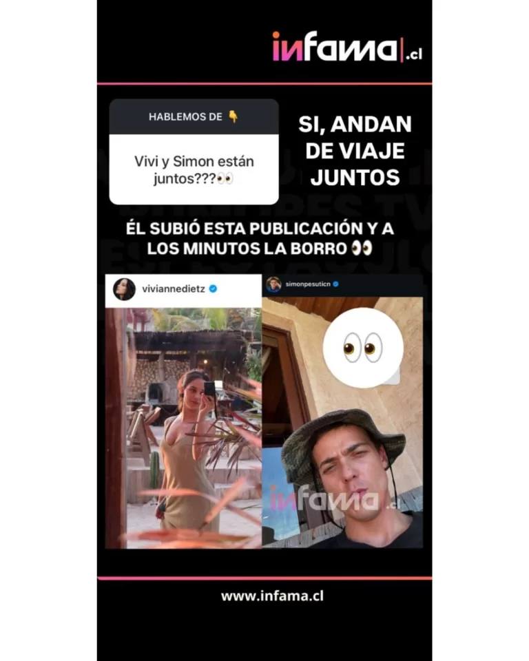 ¿Relación entre Simón Pesutic y Vivianne Dietz? - Infama | Instagram