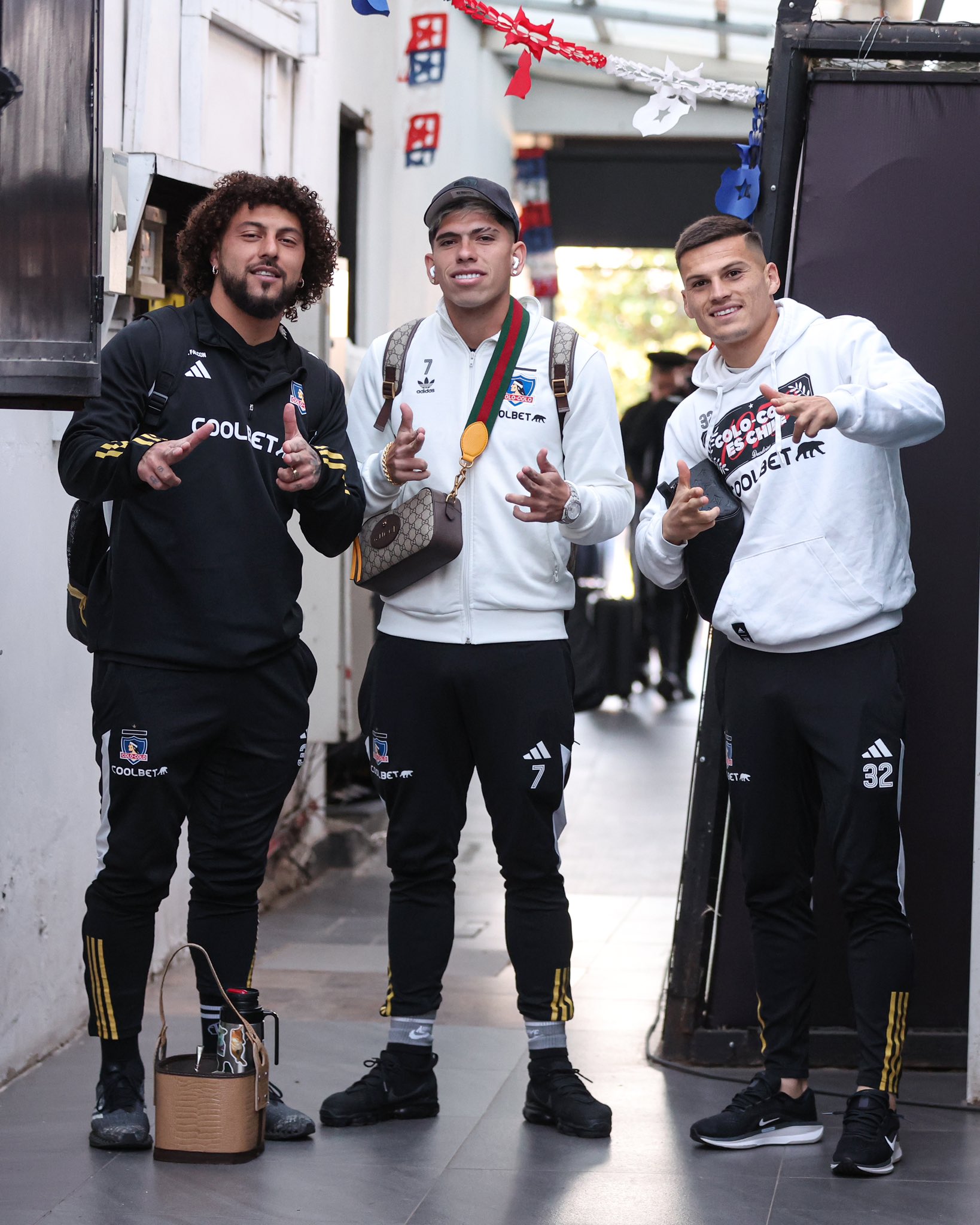 Maxi Falcón, Carlos Palacios y Lucas Cepeda - Colo Colo