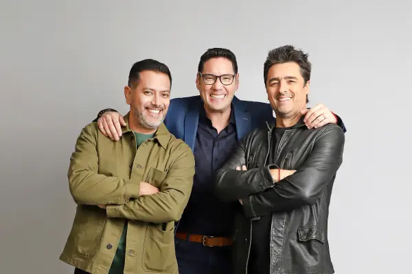 Pedro Ruminot, Pancho Saavedra y Jorge Zabaleta ,Canal 13 