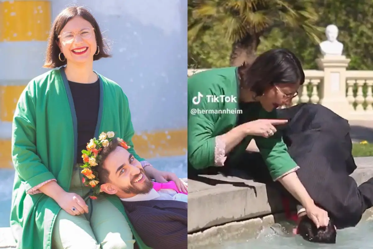 Irací Hassler grabó insólito video junto  Hermann Heim, Captura