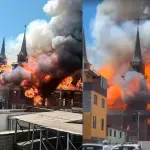 Un incendió consumió iglesia San Francisco de Iquique, Captura