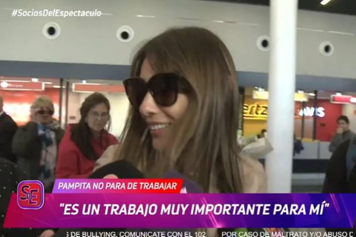 Pampita habló a su llegada a Argentina, Captura de pantalla