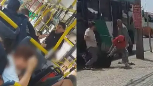 Delincuente usó a mujer como escudo humano en plena balacera en Estación Central, Redes sociales | X