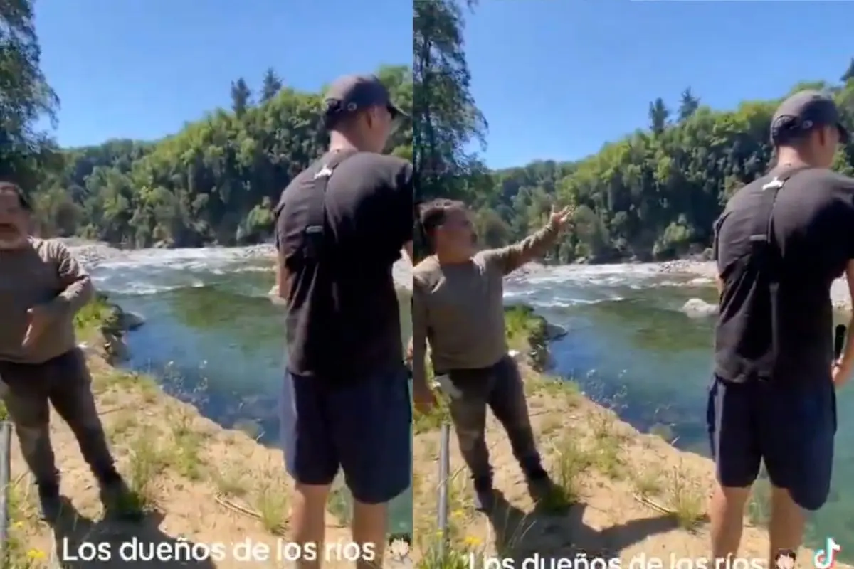 Extranjero expulsa a pescadores chilenos de río, Captura de pantalla