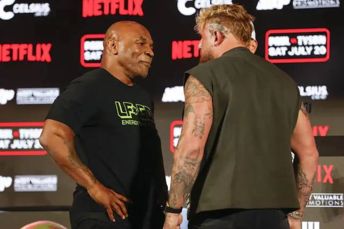 Mike Tyson y Jake Paul, AFP