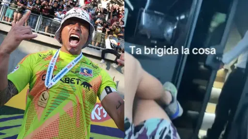 Hincha no pudo esconder su alegría, Captura