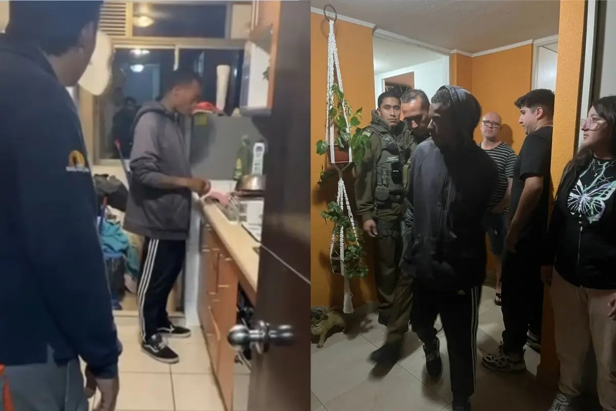 El extranjero que entró sin permiso a un departamento de Iquique, Captura de pantalla