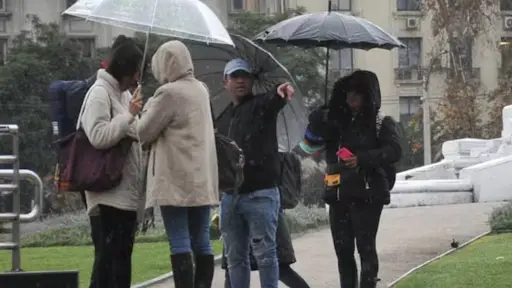 Lluvia en Santiago