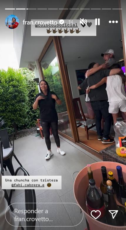 Fran Crovetto celebrando la 34 - Captura de pantalla