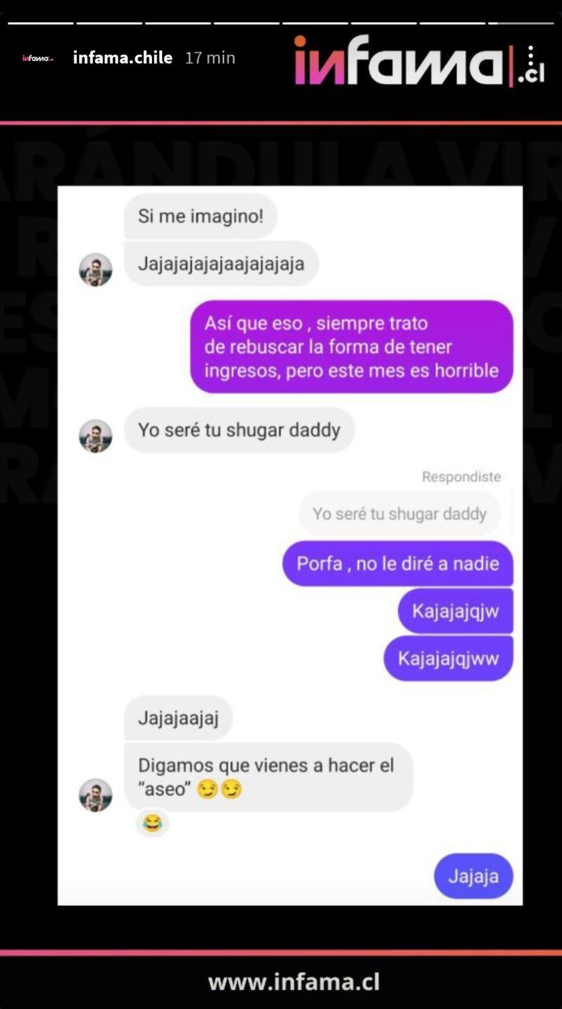 Supuesto chat filtrado de Sergio Freire #2 - Infama | Instagram