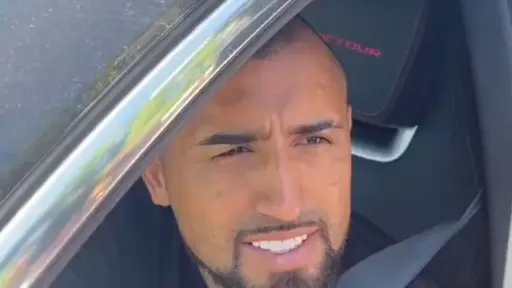 Arturo Vidal hoy en el Monumental, Captura