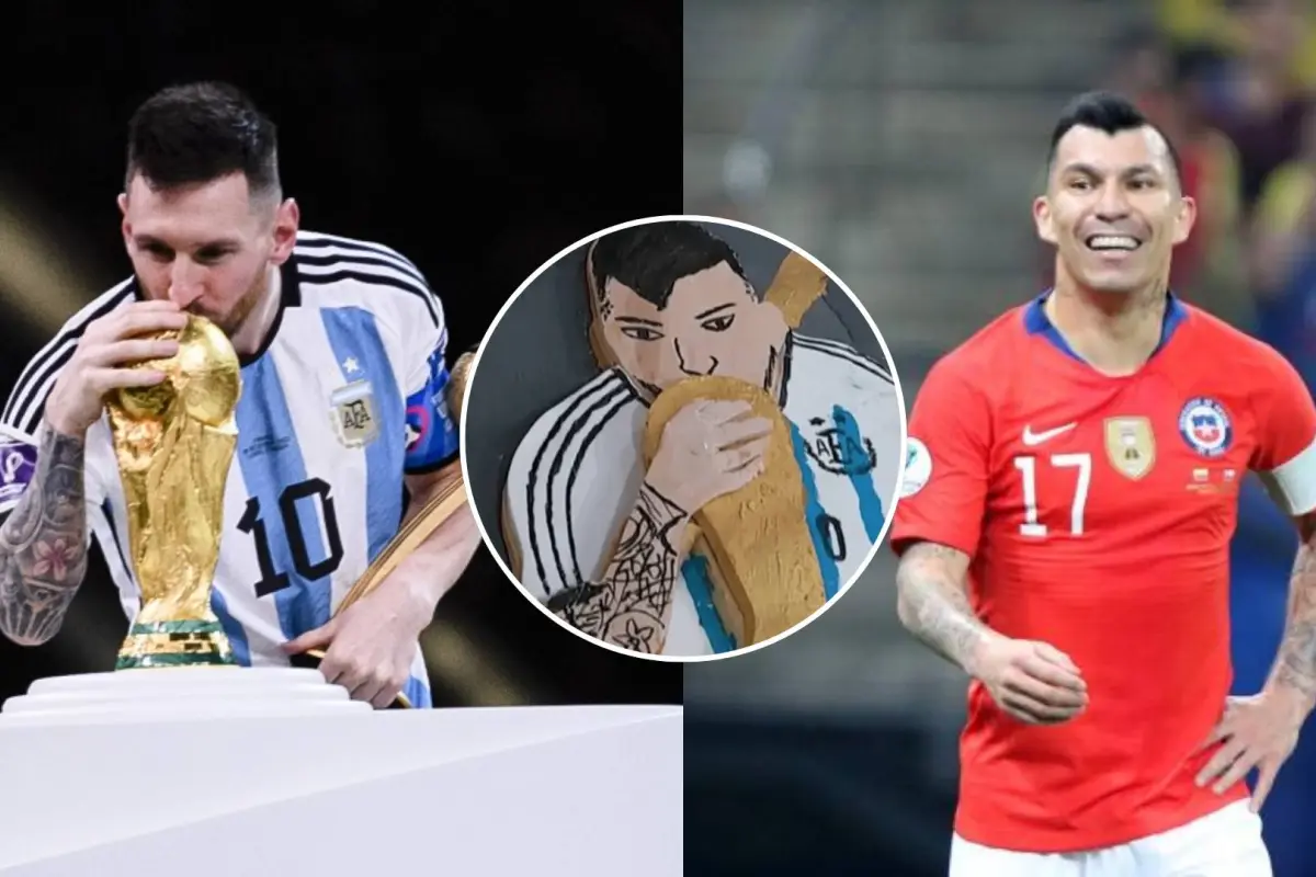 Torta de Messi con parecido a Gary Medel, Redes Sociales