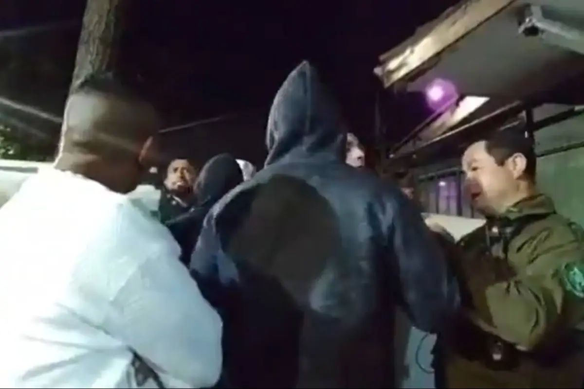 Video que muestra a Arturo Vidal en el control de identidad, Captura de pantalla