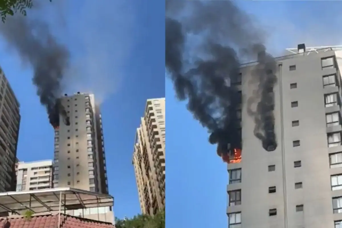 Incendio en Santiago, Captura de pantalla