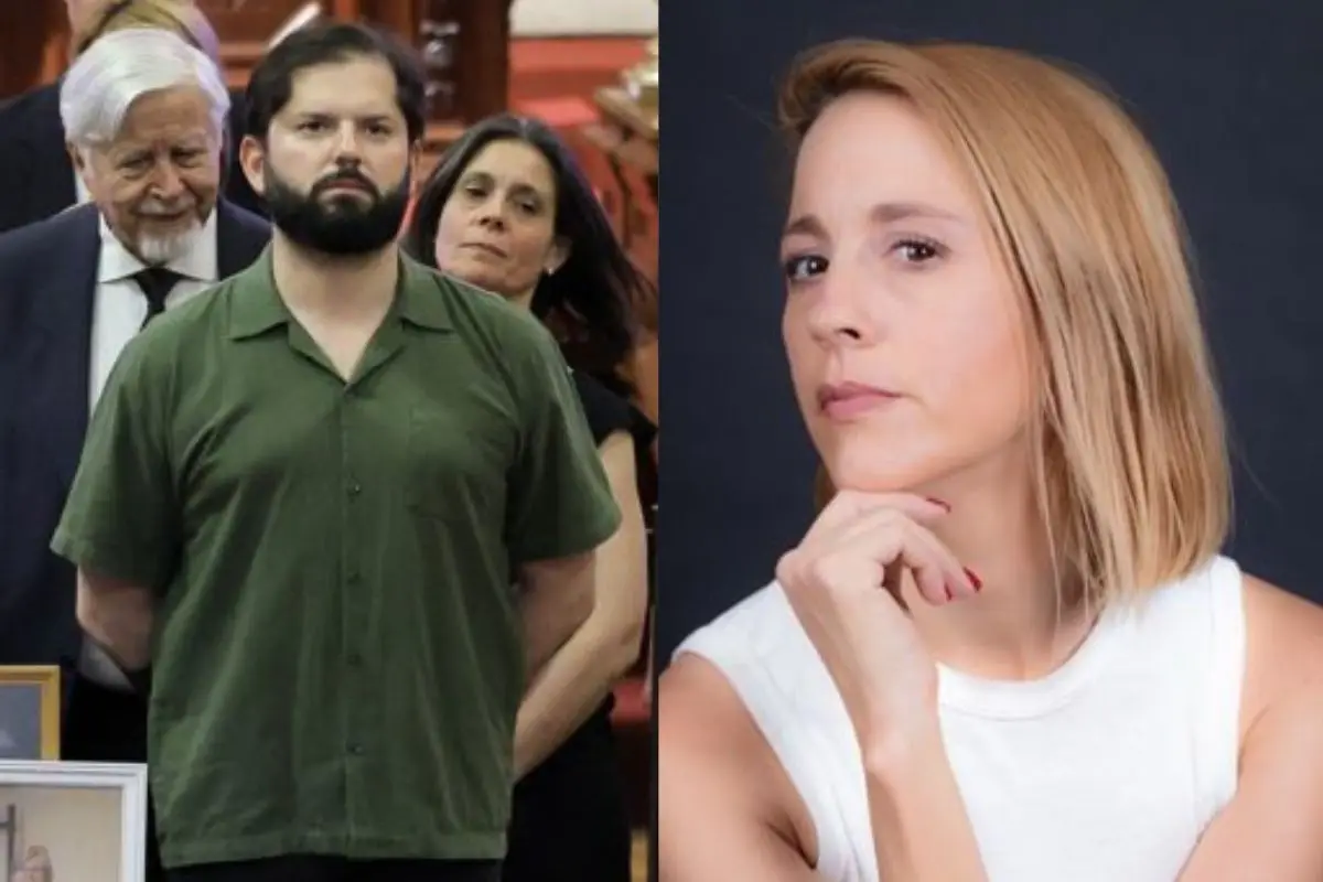 Gabriel Boric en el último adiós de Mercedes Bulnes, Agencia Uno