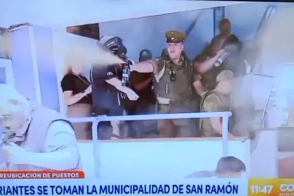 Carabineros dispersó a feriantes en San Ramón ,Redes sociales