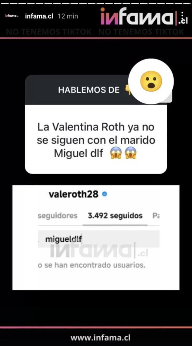 ¿Vale Roth atraviesa crisis matrimonial? - Infama | Instagram