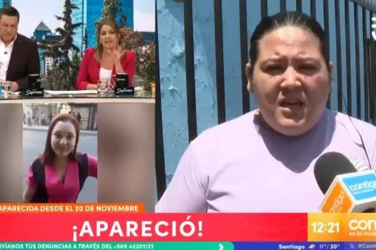 Aparición en el matinal, Captura de pantalla