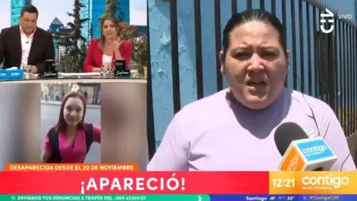 Aparición en el matinal, Captura de pantalla