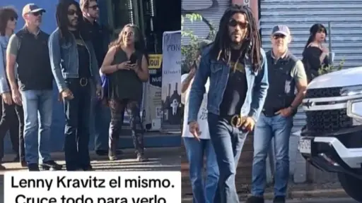 Lenny Kravitz paseando por Barrio Italia, Captura de redes sociales