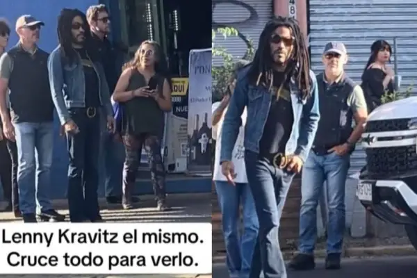 Lenny Kravitz paseando por Barrio Italia ,Captura de redes sociales