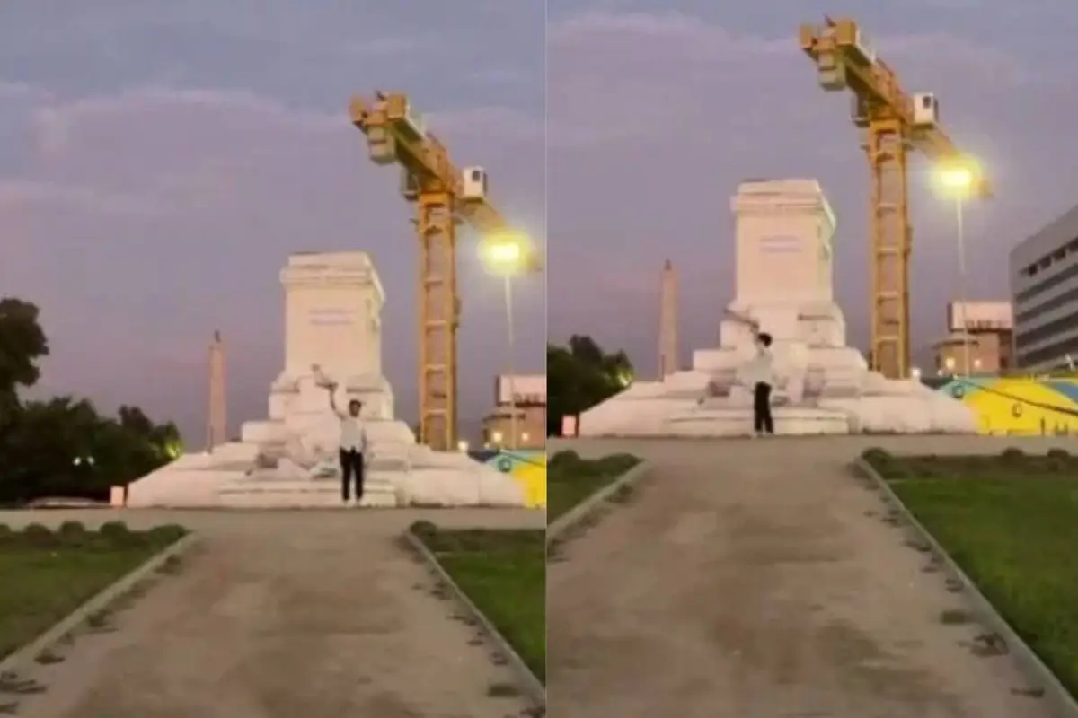 Hincha solitario de Limache celebró ascenso en Plaza Italia, Captura de redes sociales
